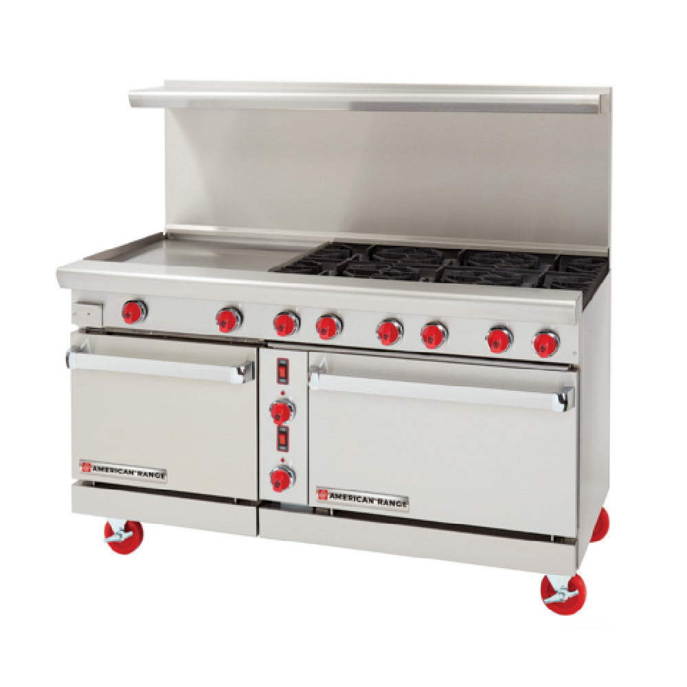 American Range ARGF-24G-6B-CL-126R_NAT - Green Flame Range, Gas, 60"