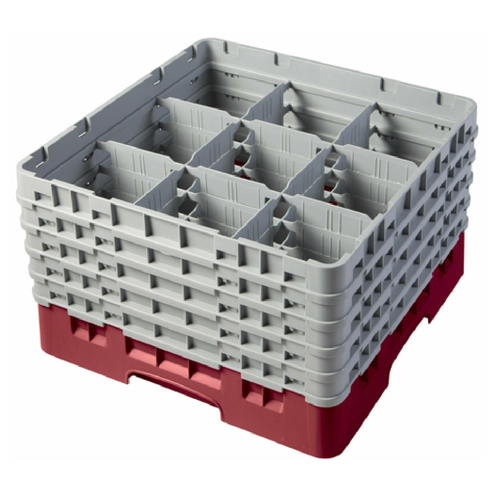 Cambro 9S958416 Camrack® Glass Rack With (5) Soft Gray Extenders Full Size