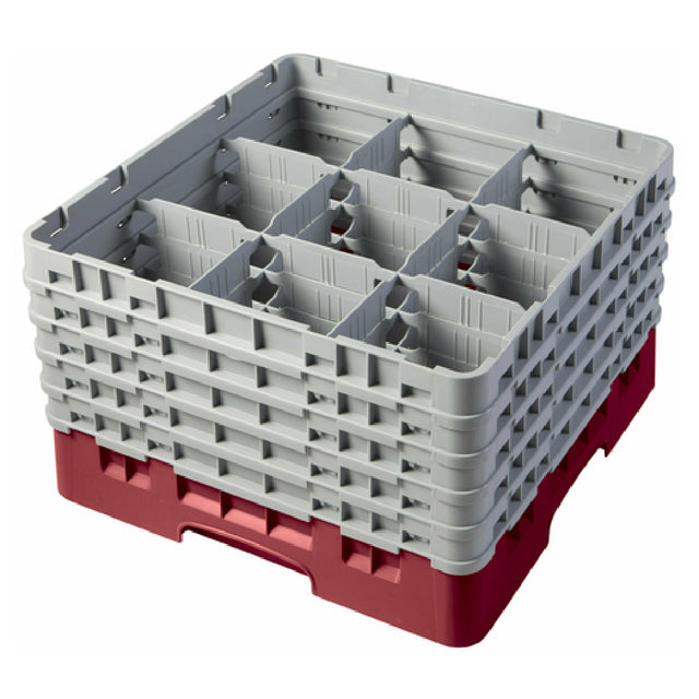 Cambro 9S958416 Camrack® Glass Rack With (5) Soft Gray Extenders Full Size