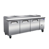 Valpro VPP94-HC Pizza Prep Table Three-section 94"W