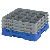 Cambro 16S738168 Camrack® Glass Rack With (3) Soft Gray Extenders Full Size