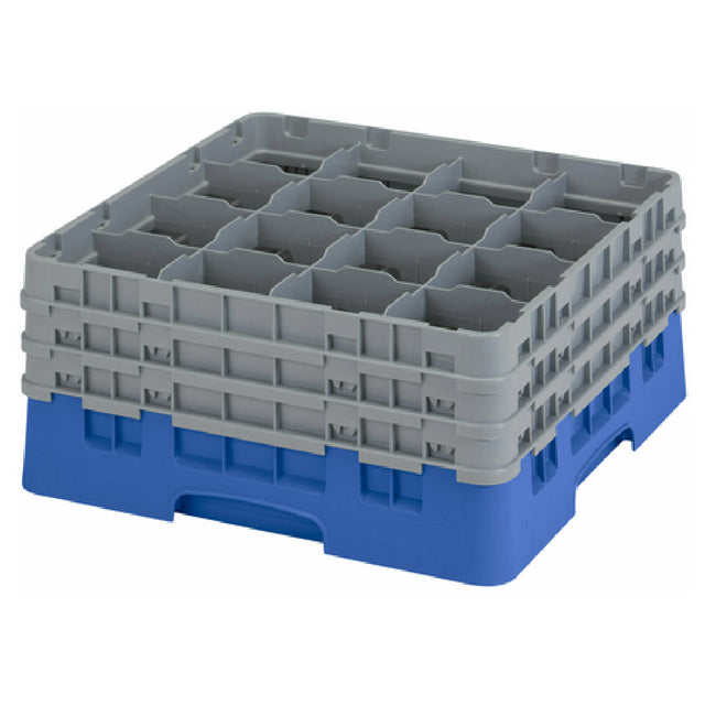 Cambro 16S738168 Camrack® Glass Rack With (3) Soft Gray Extenders Full Size