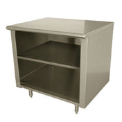 Advance Tabco EEB-SS-246M-X Special Value Economy Work Table 72"W X 24"D Open Front Cabinet Base With Mid-shelf