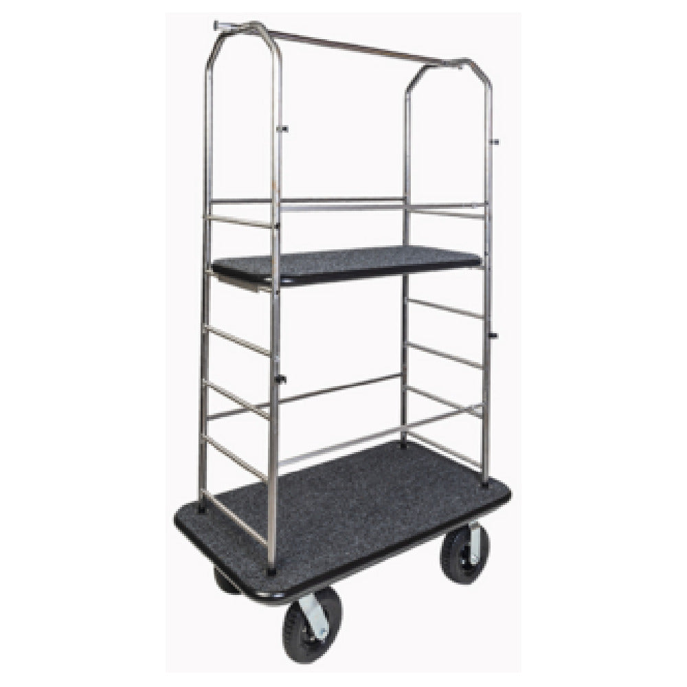 Central Specialties 2099PLS-010-CC Easy-Mover™ Outdoor Condo Cart 43"W X 23"D X 72-1/2"H 1" Tubular Stainless Steel Frame