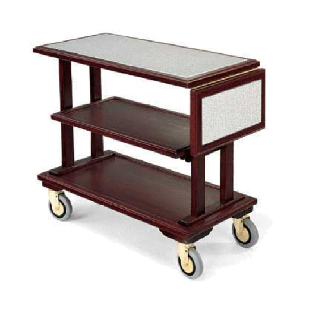 Forbes Industries 5538 Service Cart Open (3) Wood Veneer Shelves