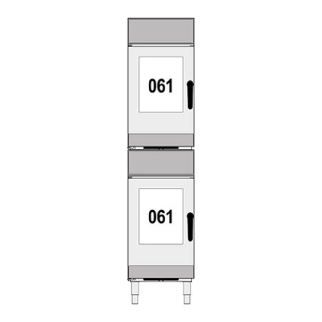 Lainox KCOE061 Stacking Kit 75.2" H Compact 6 X 12" X 20" (1/1 GN) Combi Oven On Top