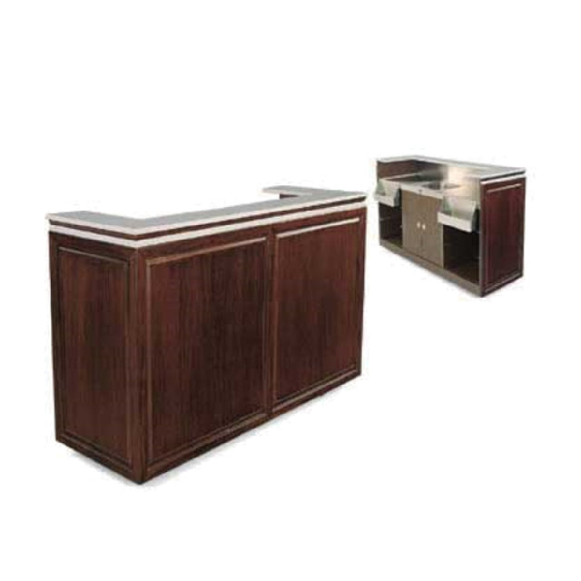 Forbes Industries 5767-6 Mobile Bar 27"W X 73"L X 48" H 6 Ft. Bar Length