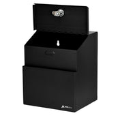 Alpine Industries ADI631-01-BLK Suggestion Box 7" X 6" X 8-1/2"H Wall Mountable