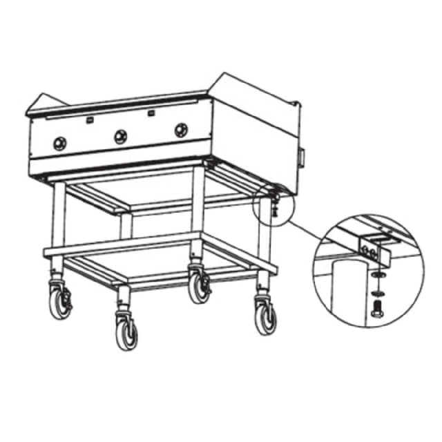 Southbend HDCS-72 Counterline Stand 72" Undershelf