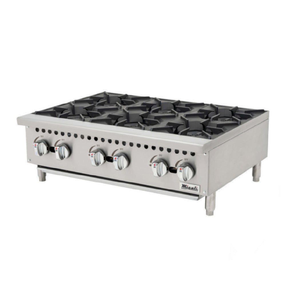 Migali Industries C-HP-6-36 Competitor Series® Hotplate Countertop Natural Gas