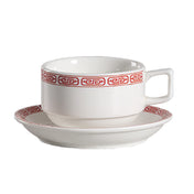 CAC China 105-1-S Red Gate Cup 8 Oz. 3-1/2" Dia. X 2-1/4"H