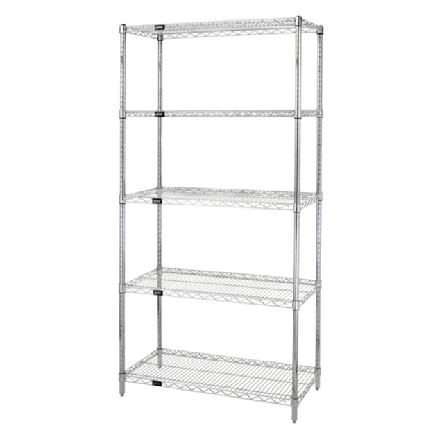 Quantum WR74-1448C-5 Wire Shelving Starter Kit 48"W X 14"D X 74"H 600 800 Lb. Capacity