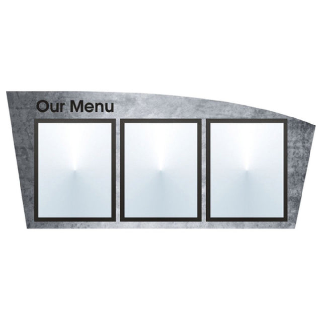 Hubert 15879 - Menu Board, 3-pocket, Wall-mount