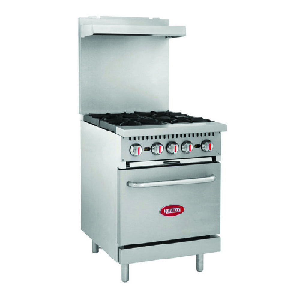 Hubert 53725 - Kratos® Gas Range, 4", 24"W X 32-3/5"D X 60-2/5"H