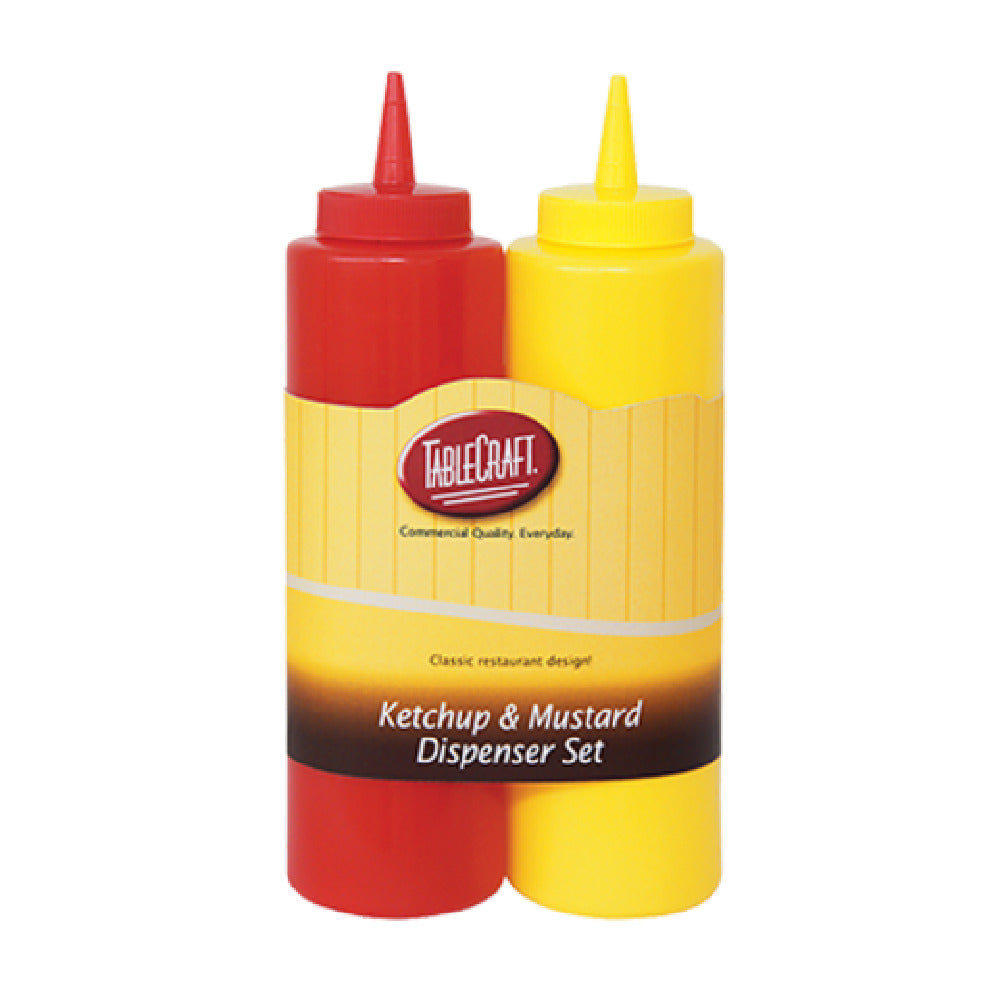 TableCraft Products 112KM - Cash & Carry Squeeze Bottle Set, 12 Oz., 2-piece Set Includes: (1) 112K & (1) 112M