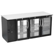 Victory VBBN72HC-G-PT-B - Pass-Thru Back Bar Refrigerator, Three-section, 72"W X 28-3/4”D X 34"H