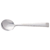International Tableware SP-113 Bouillon Spoon 6-3/8"L Stainless Steel 18/0 Hammered Finish