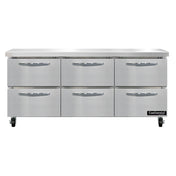 Continental Refrigerator SW72N-D Work Top Refrigerator 72"W 20.6 Cu Ft Capacity