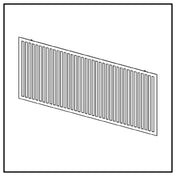 BauscherHepp VE-38063 Venta® Metal Panel With Cut-out Decor "STRIPES" To Cover The Front Of The Buffet Table