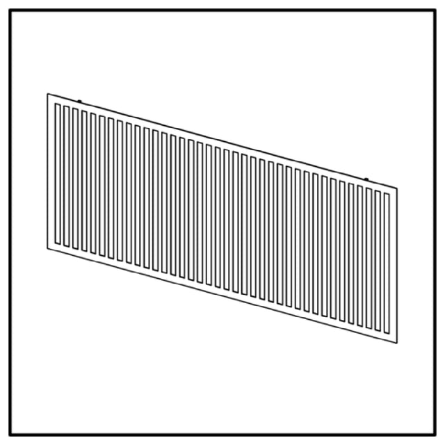 BauscherHepp VE-38063 Venta® Metal Panel With Cut-out Decor "STRIPES" To Cover The Front Of The Buffet Table