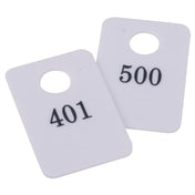 Stanton Trading 5PCR-401-500 Coat Room Checks Plastic With Hanger Hold And "Not Responsible" Disclaimer (set Is Numbered 401-500 & Includes 1 Of Each Number)