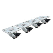 Krowne BC-130 Casters 1" Ultra Low Profile With Brakes (set Of 4) Plate