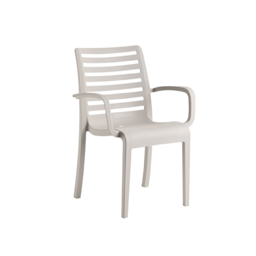 Grosfillex UT945581 Astoria Stacking Armchair 23.6"W X 23.4"D X 34.7"H Technopolymer With Air Molding Technology