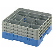 Cambro 9S638168 Camrack® Glass Rack With (3) Soft Gray Extenders Full Size