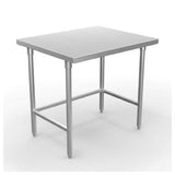 Winholt DTR-3036-HKD - Hybrid Work Table, 36"W X 30"D X 33-1/2"H, 16/304 Stainless Steel Top