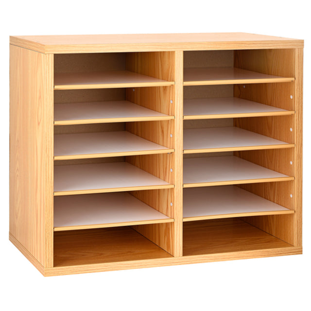 Alpine Industries ADI500-12-MEO Paper Sorter/Literature File Organizer 12 Compartment