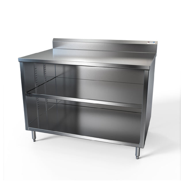 NBR Equipment TCB-7224R5 Premium Work Table Cabinet Base With Open Front 72"W X 24"D