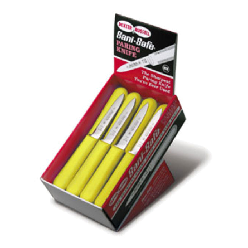 Dexter Russell S104-24Y Sani-Safe® (15323Y) Paring Knives 3-1/4" In Display Box