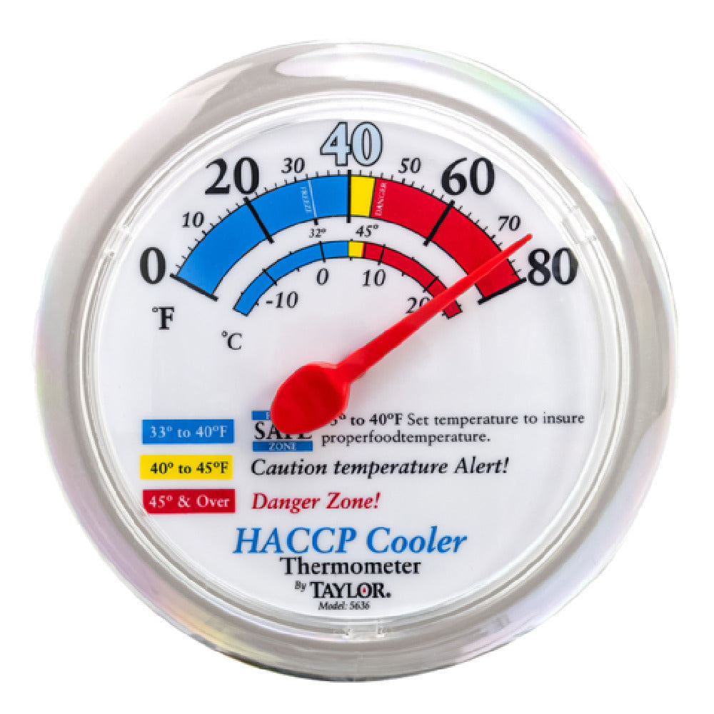 Taylor 5636 HACCP Bi-Metal Thermometer Dial 6"