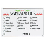 Hubert 47845 - Food Packaging Label, "Fresh-N-Tasty Sandwiches", 3" X 2"