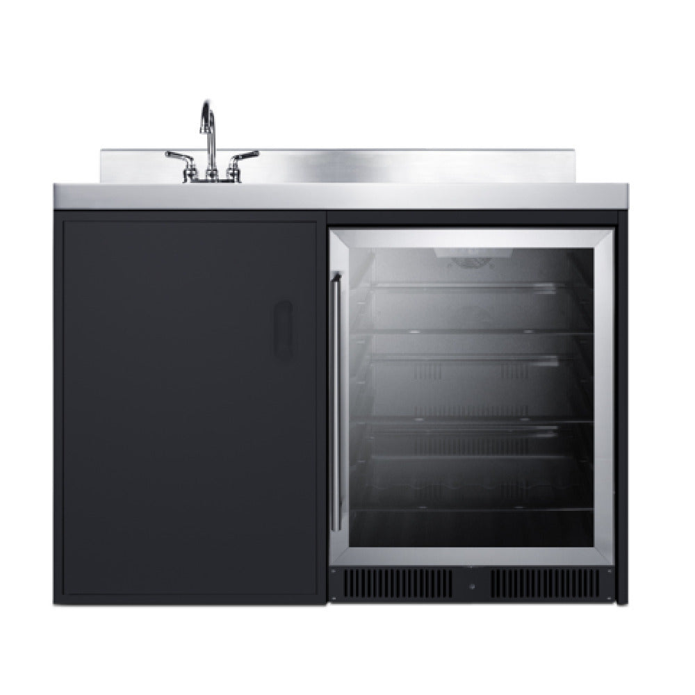 Summit CK48NCSINKL - All-in-one Kitchenette, 48" Wide, Left Door Swing Cabinet