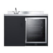Summit CK48NCSINKL - All-in-one Kitchenette, 48" Wide, Left Door Swing Cabinet