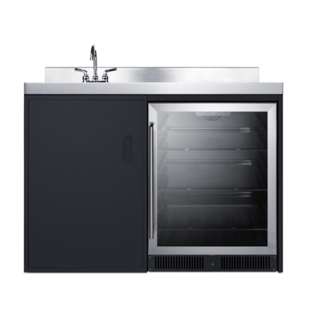 Summit CK48NCSINKL - All-in-one Kitchenette, 48" Wide, Left Door Swing Cabinet