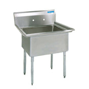 BK Resources ES-1-24-14 Economy Sink One Compartment 29"W X 29-13/16"D X 43-3/4"H Overall Size