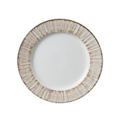 Yanco LE-106 - Legna Bread Plate, 6 1/8" X 1/2", White & Brown