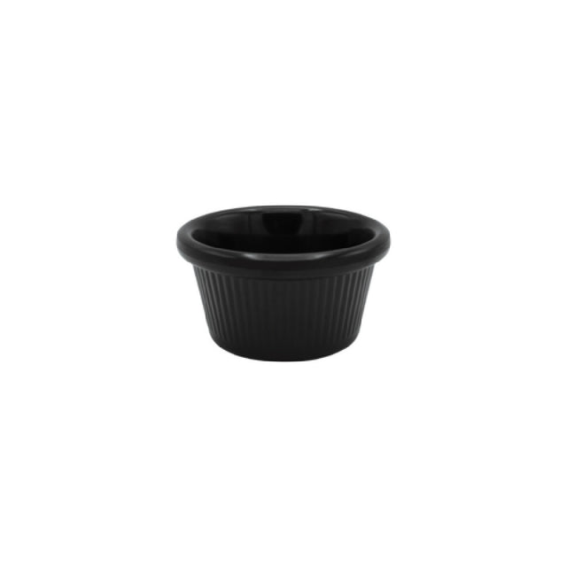 CAC China MRKF-3F-BLK Ramekin 3oz. 3.125"W X 3.125"D X 1.625"H