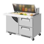 Turbo Air TST-48SD-18-D2R(L)-FB-N Super Deluxe Sandwich/Salad Mega Top Unit Front Breathing Airflow