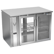 Victory VBB48HC-FG-PT-S - Pass-Thru Back Bar Refrigerator, Food Rated, Two-section
