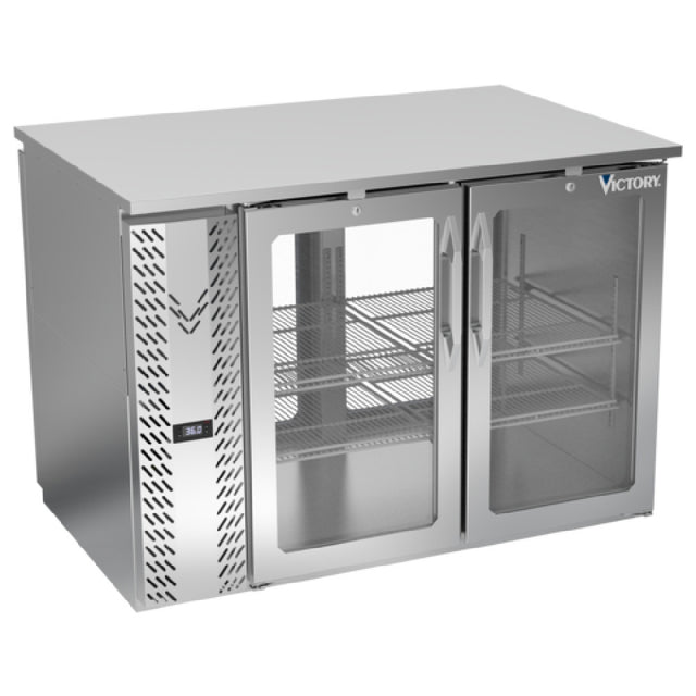 Victory VBB48HC-FG-PT-S - Pass-Thru Back Bar Refrigerator, Food Rated, Two-section