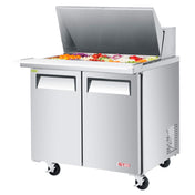 Turbo Air EST-36-15-N6-V E-line Sandwich/Salad Mega Top Unit Two Section 36-3/8"W X 34"D X 39"H