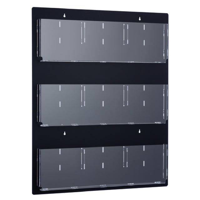Alpine Industries ADI640-2935-BLK Hanging Magazine Rack 35" X 29" Adjustable Pockets