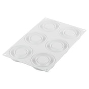 Louis Tellier CURVE PROMISE 65 Silikomart Curve Flex Series Promise Mold (6) 2.19 Oz. Sections
