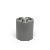 FOH RIB063GYL21 2qt Round London Ice Bucket Smoke With Brushed Stainless Lid