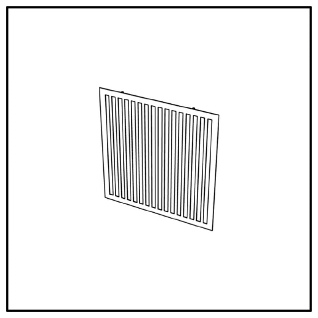 BauscherHepp VE-38066 Venta® Metal Panel With Cut-out Decor "STRIPES" To Cover The Front Of The Buffet Table