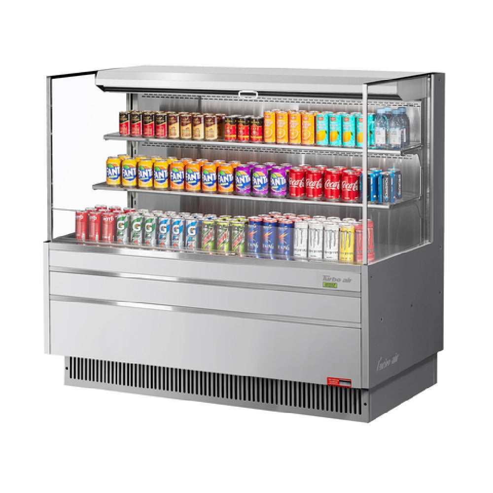Turbo Air TOM-60L-UF-S-3S-N Horizontal Open Display Merchandiser Low-profile 19.3 Cu. Ft. Capacity