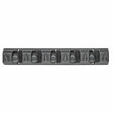 Alpine Industries ALP498-GRY Mop/Broom Holder 15-3/5"L X 3-1/4"D X 2-1/2"H Wall Mounted